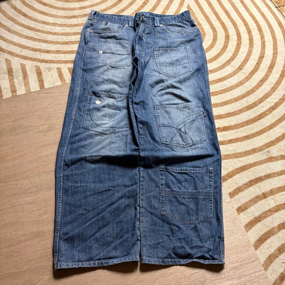RARE VINTAGE ENYCE • W44 EXTREME BAGGY CARGO JEANS